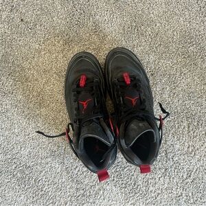 Mens Black and Red Jordan 4s